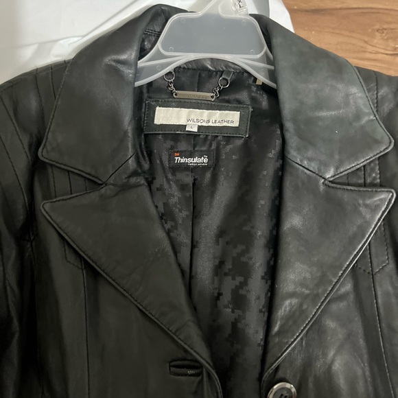 Wilsons Black Leather Jacket Women’s Large - Picture 13 of 16